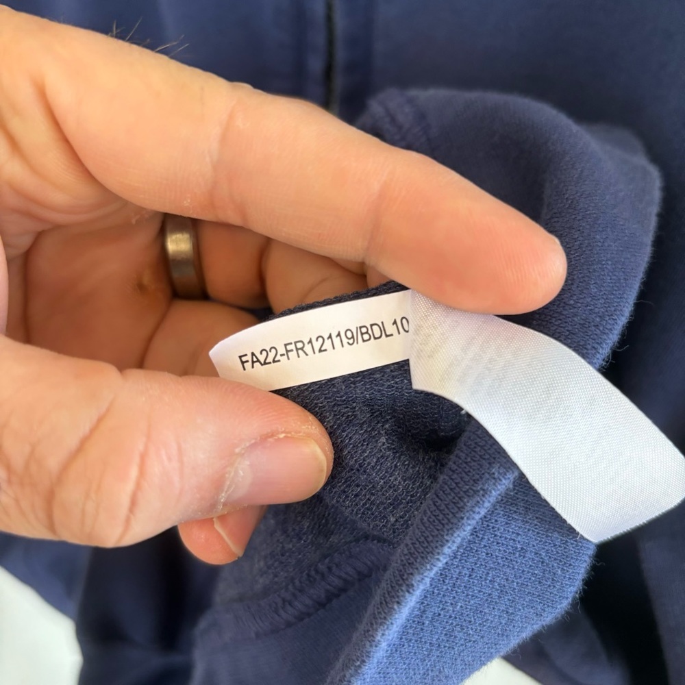 B. Draddy 1/4 Zip Golf Performance Pima Cotton Blend Blue Pullover Mens Large - Picture 9 of 9